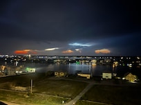 Night view with sun going down, no
Filter, it just reflected.