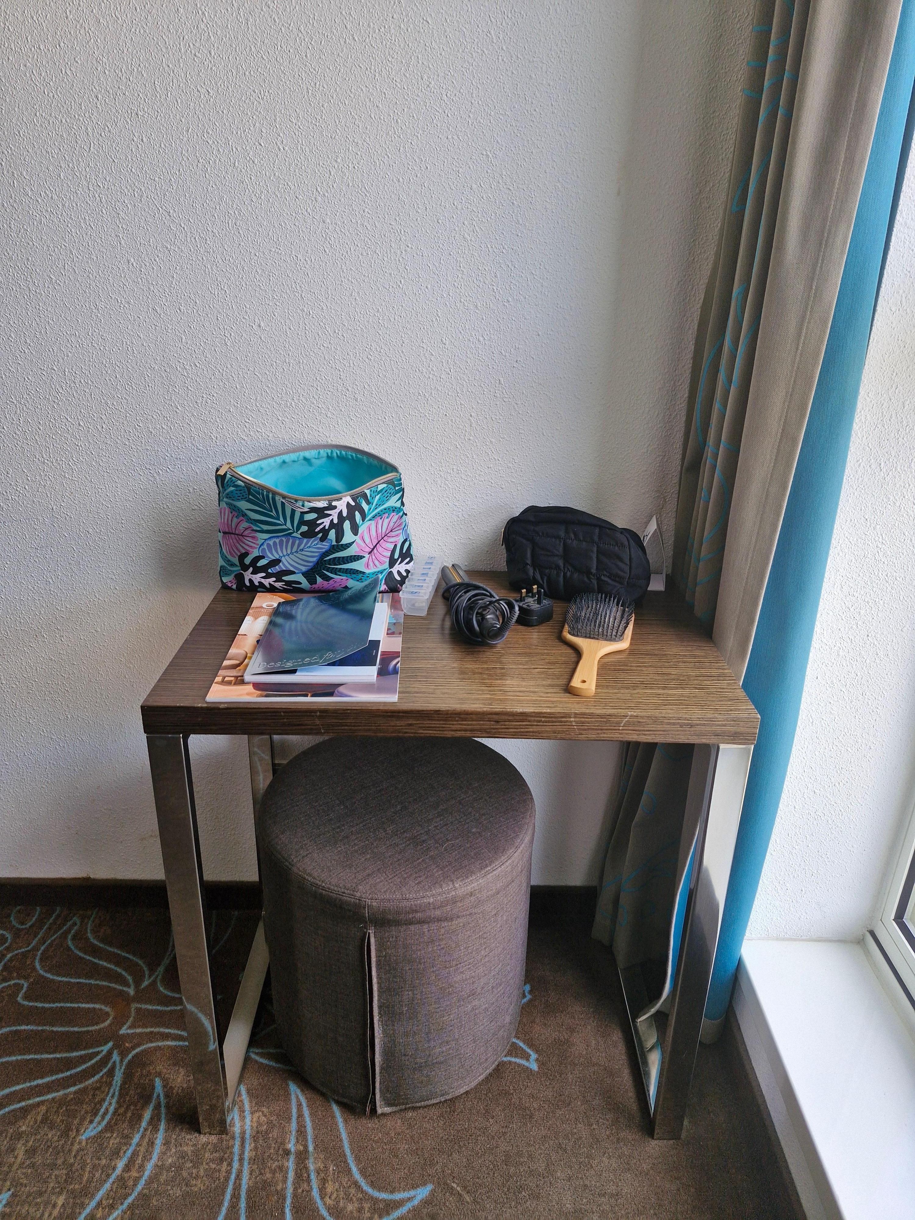 Dressing table with no mirror.