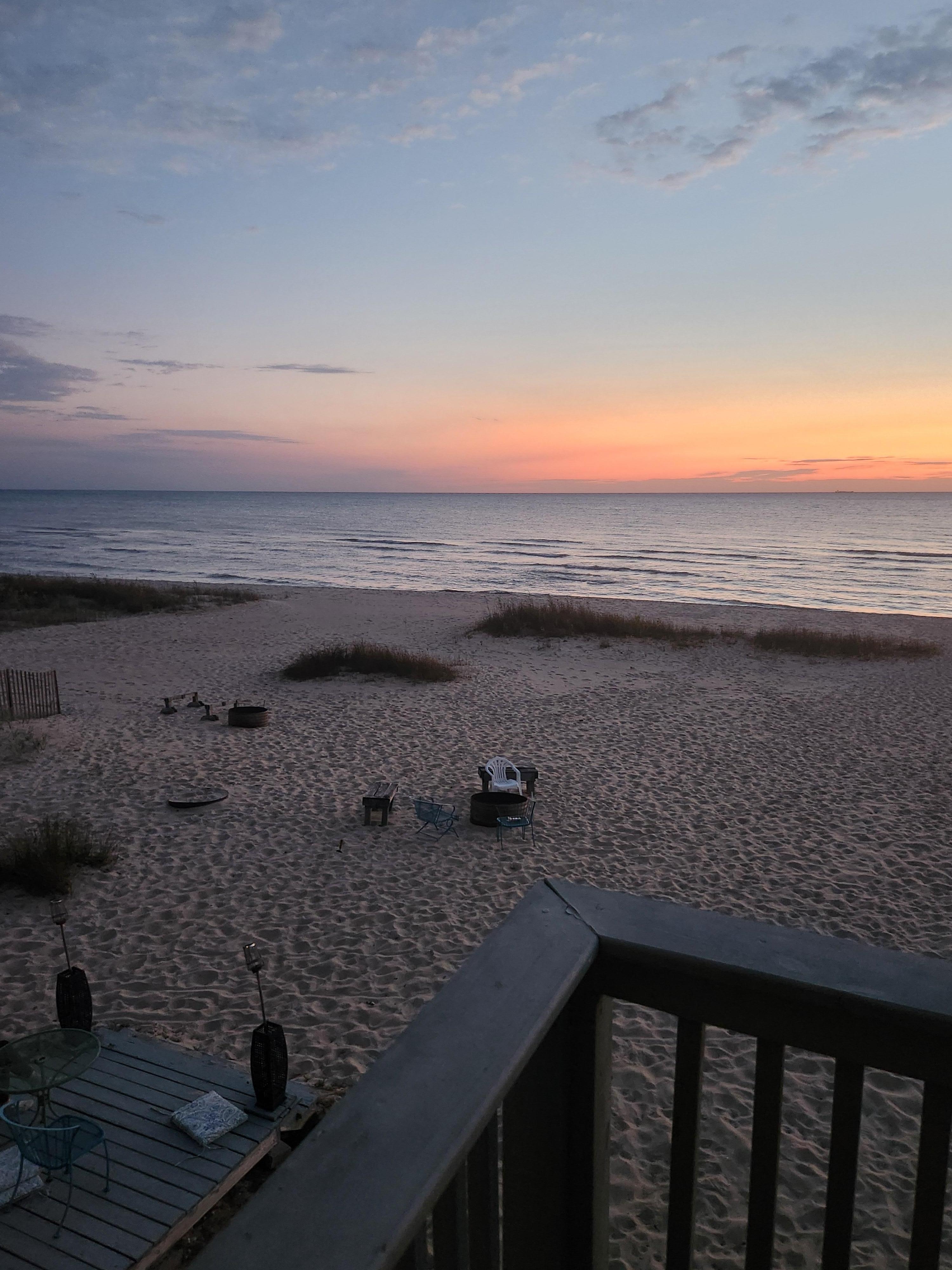 The morning beach upstairs