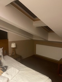 Unable to walk in half of the room without banging your head