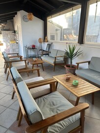 The balcony of the apartment