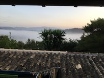 Blick vom Balkon der Amber-Villa