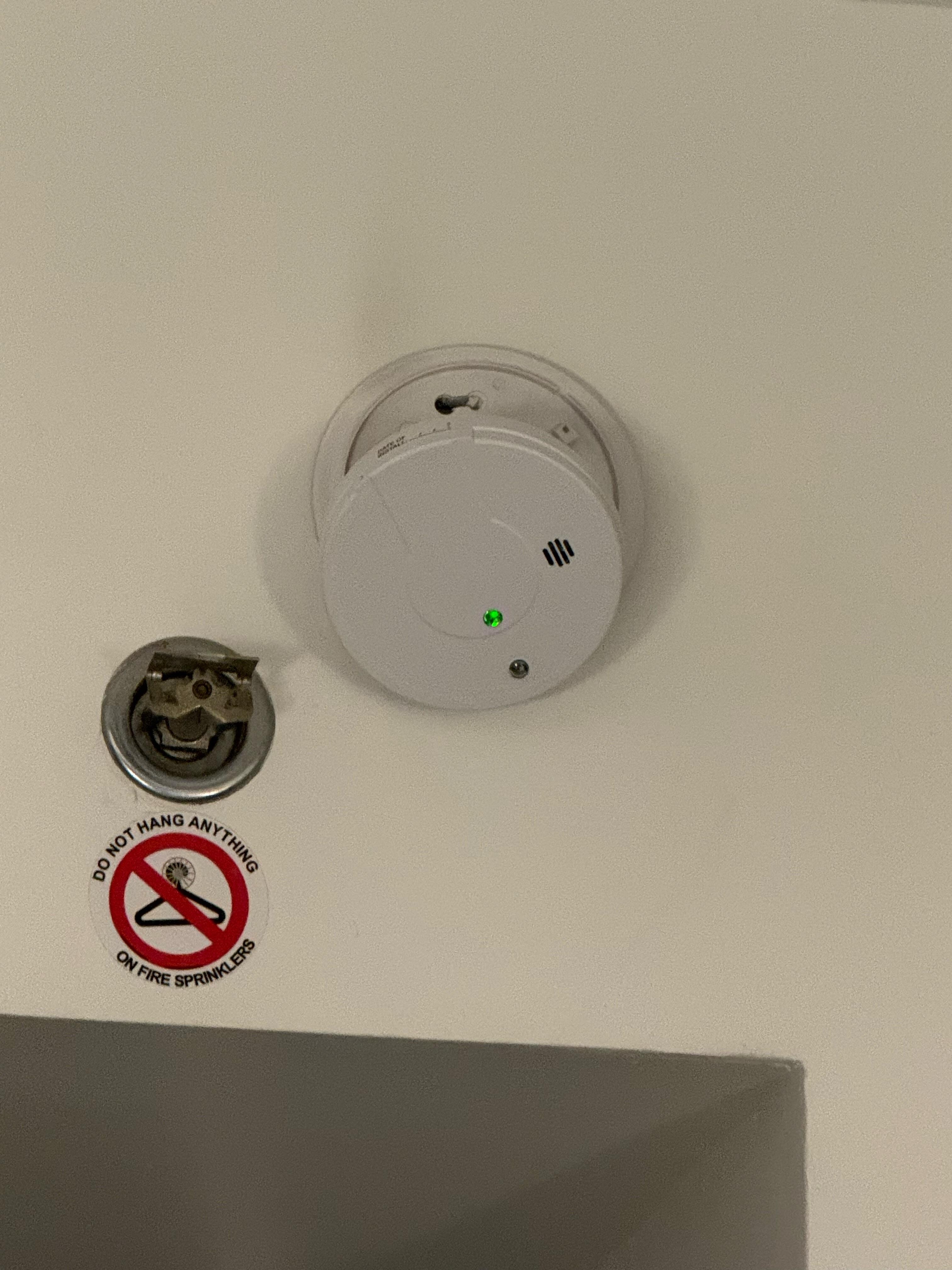 Smoke detector falling out of place