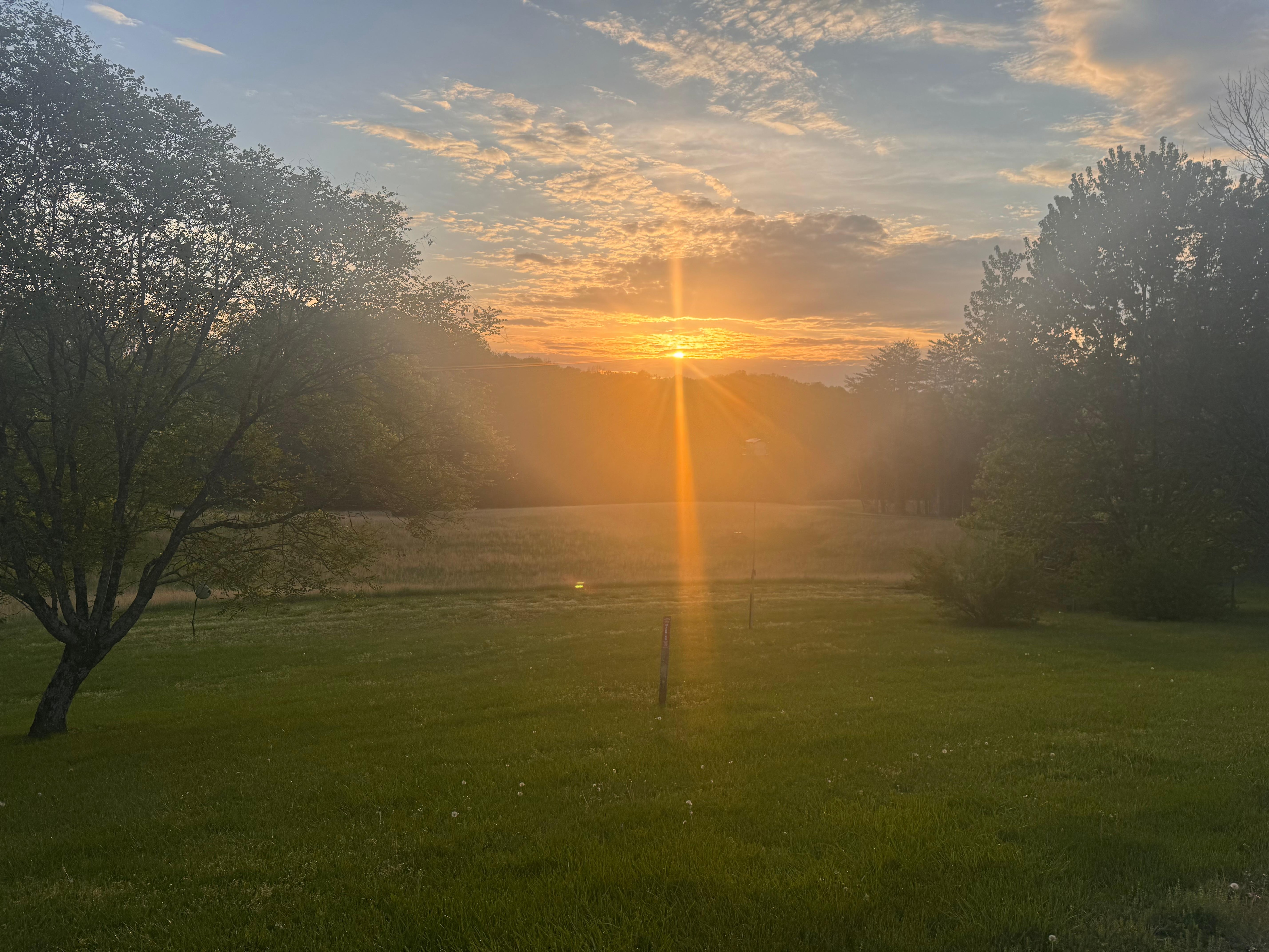 A beautiful sunset looking out across the lake on saturday night