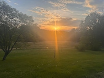 A beautiful sunset looking out across the lake on saturday night