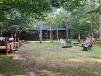 Firepit area in back yard