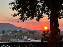 The view from this hotel was beautiful after 6 hours drive to get here this view welcome us !