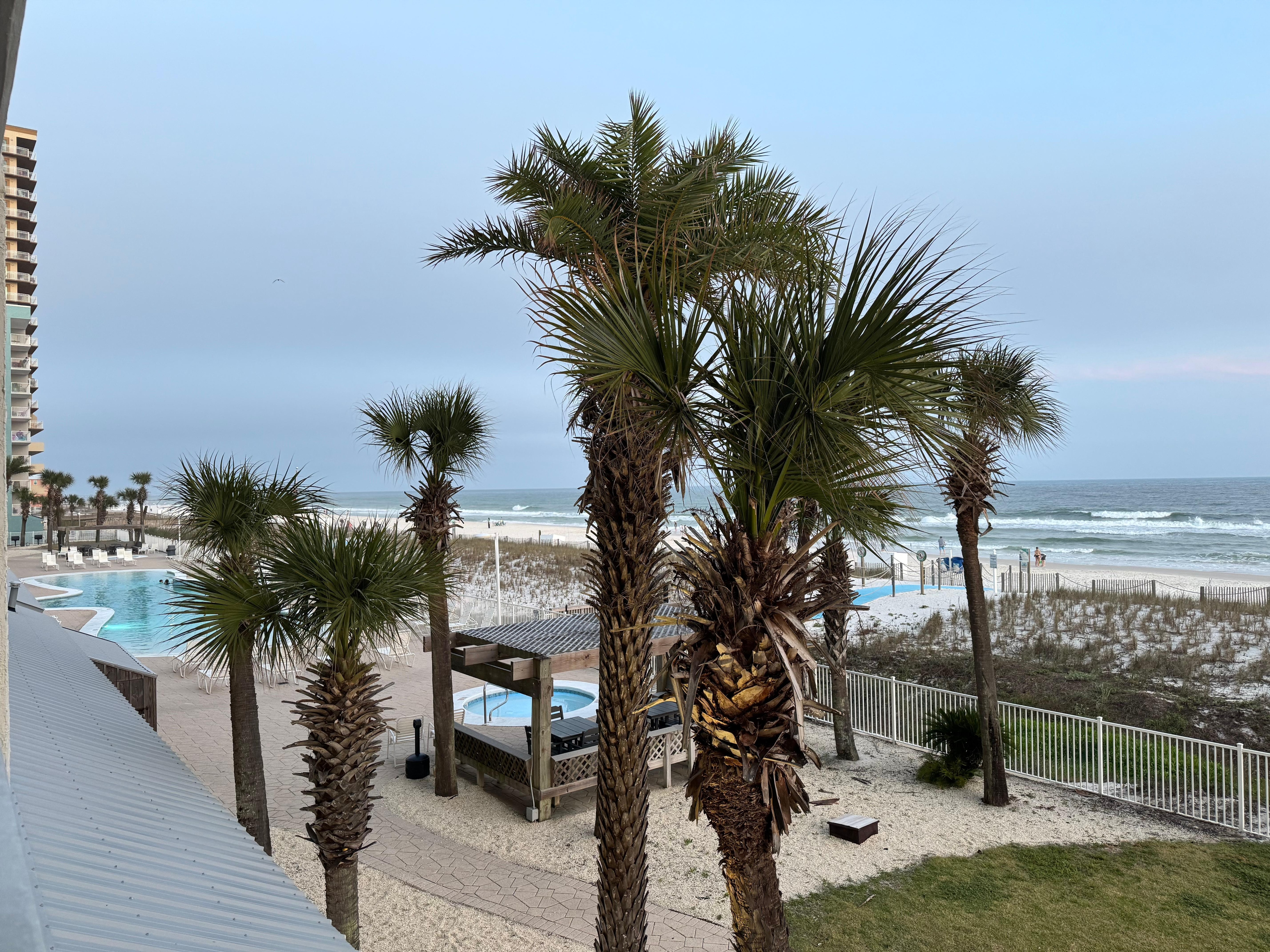 View from balcony. 