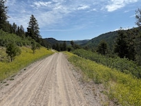 County road up to high meadows.