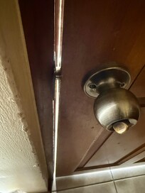 Door does not close appropriately. Unsafe..