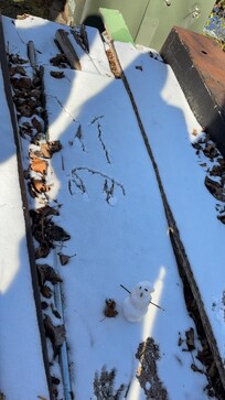 A little snow man my daughters made.