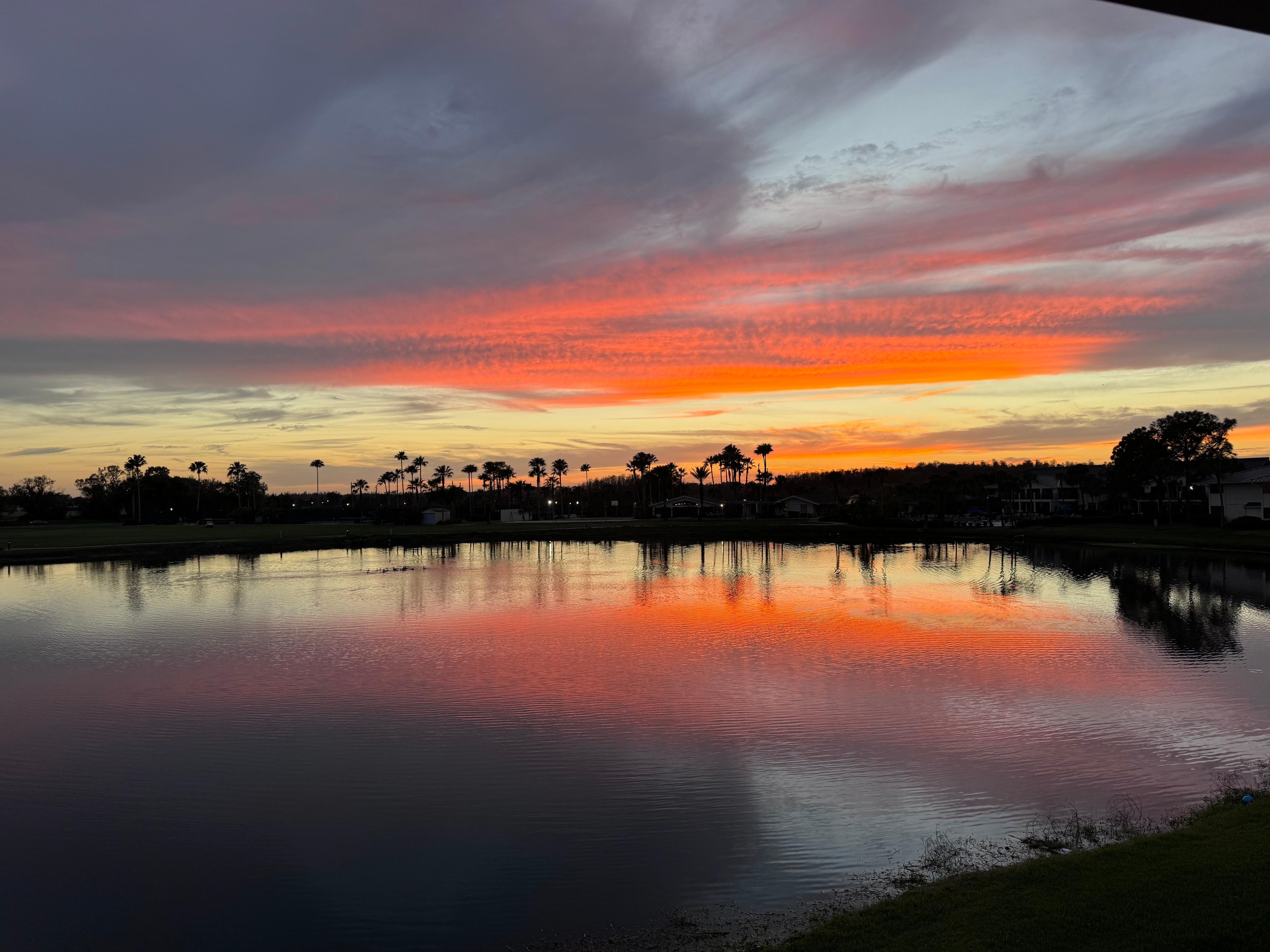 Sunset from the deck. 