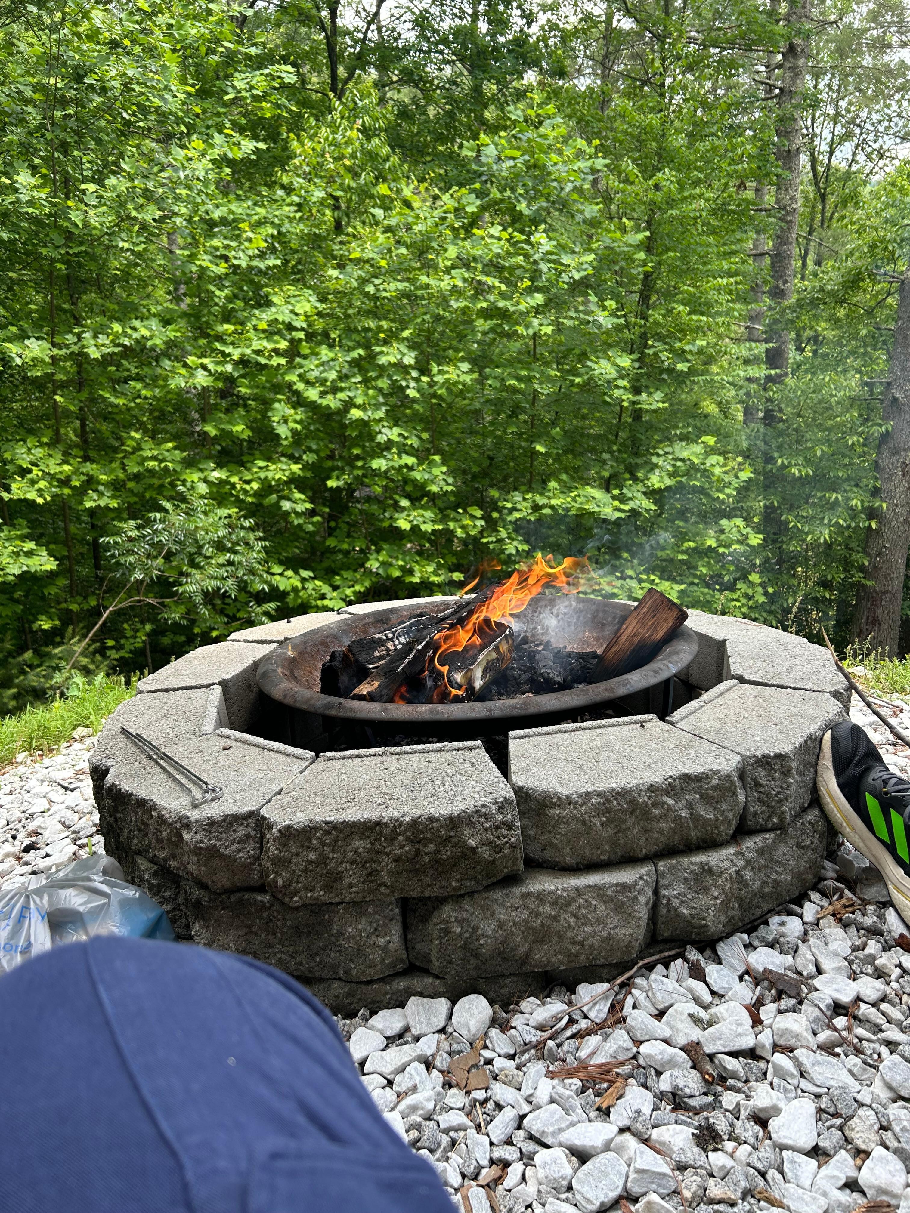 Toasted marshmallows around the fire-pit. Yum! 