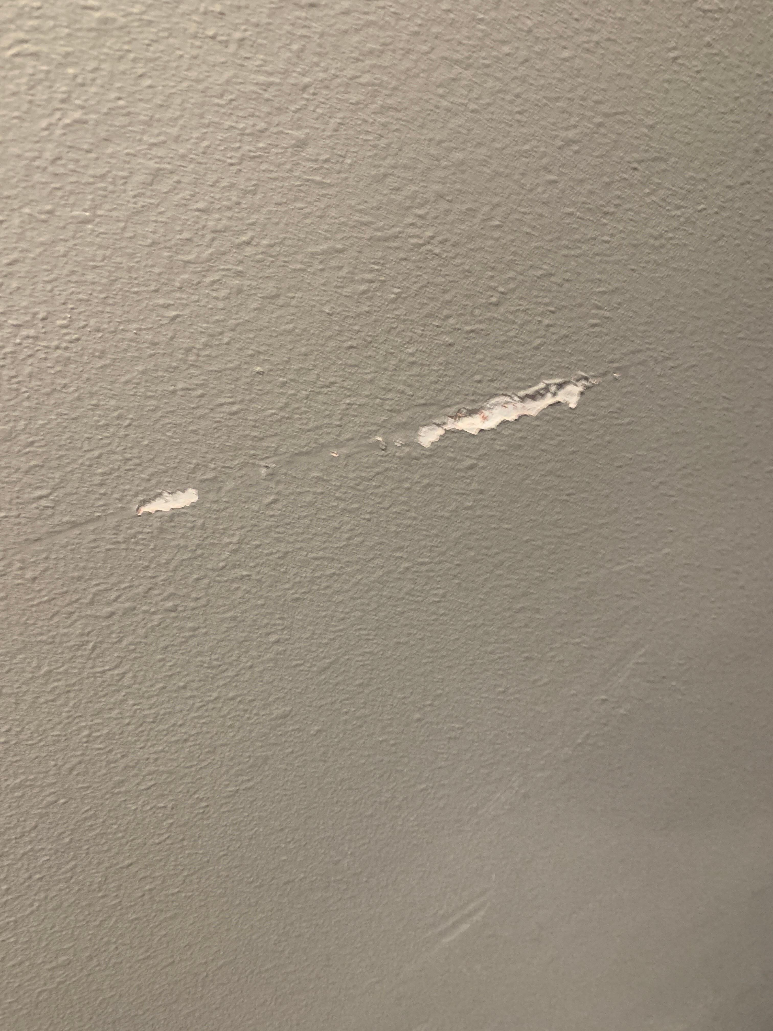A random mark on the closet wall