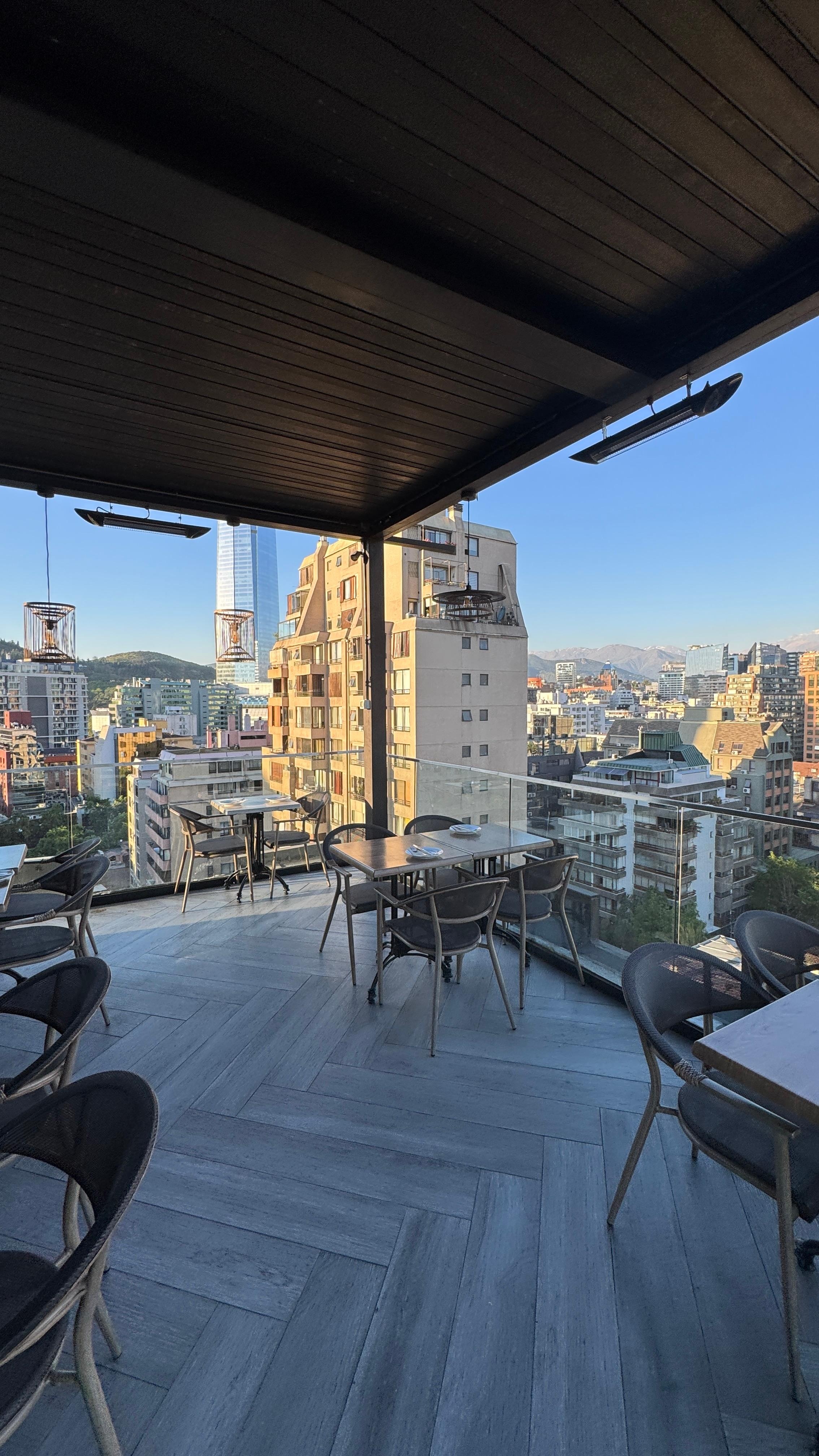 The restaurant on the top floor 