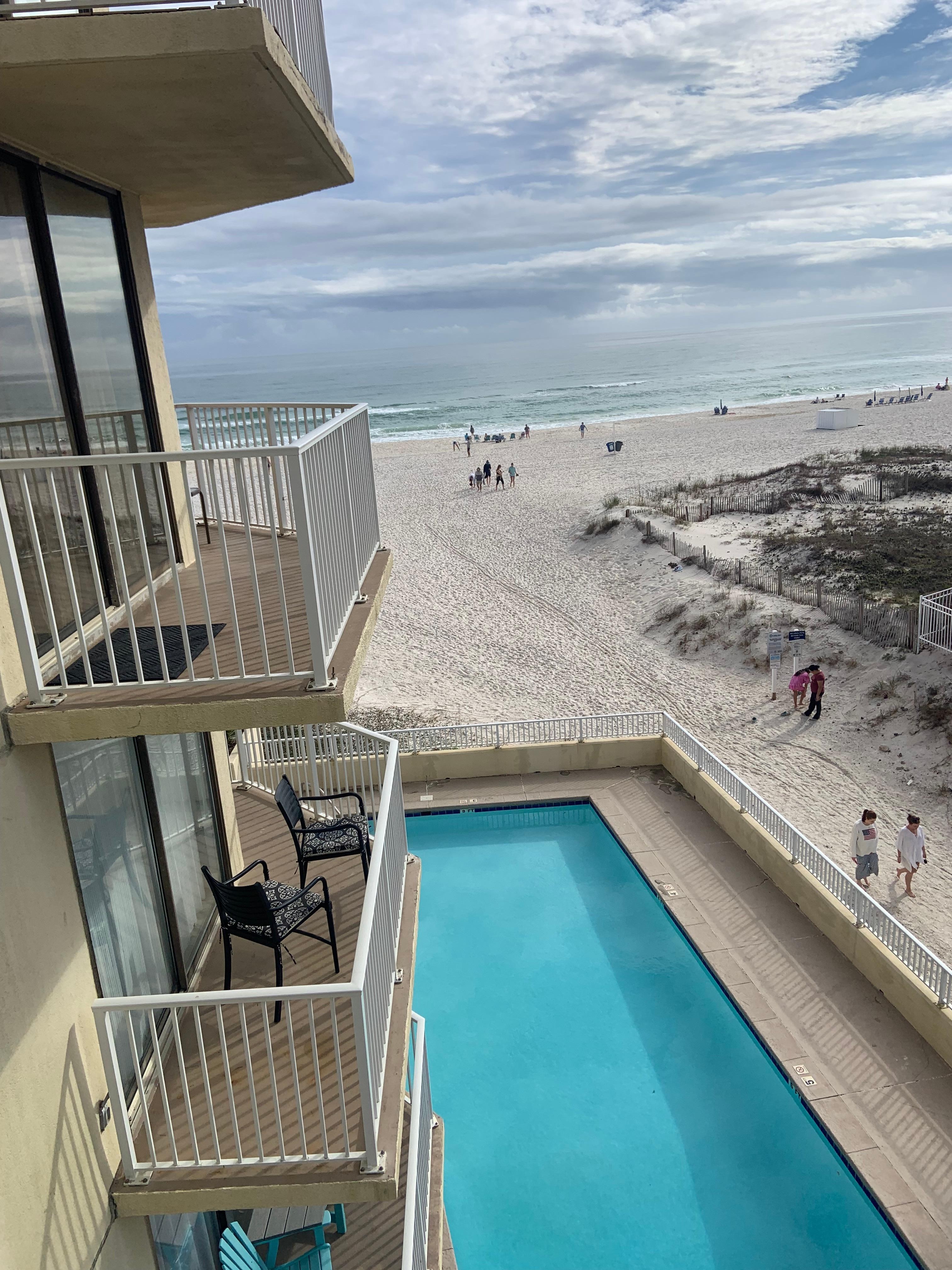 The view from the balcony.