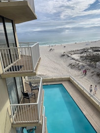 The view from the balcony.