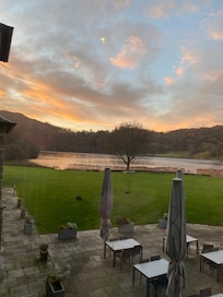 Grasmere from our room . A early morning glow.