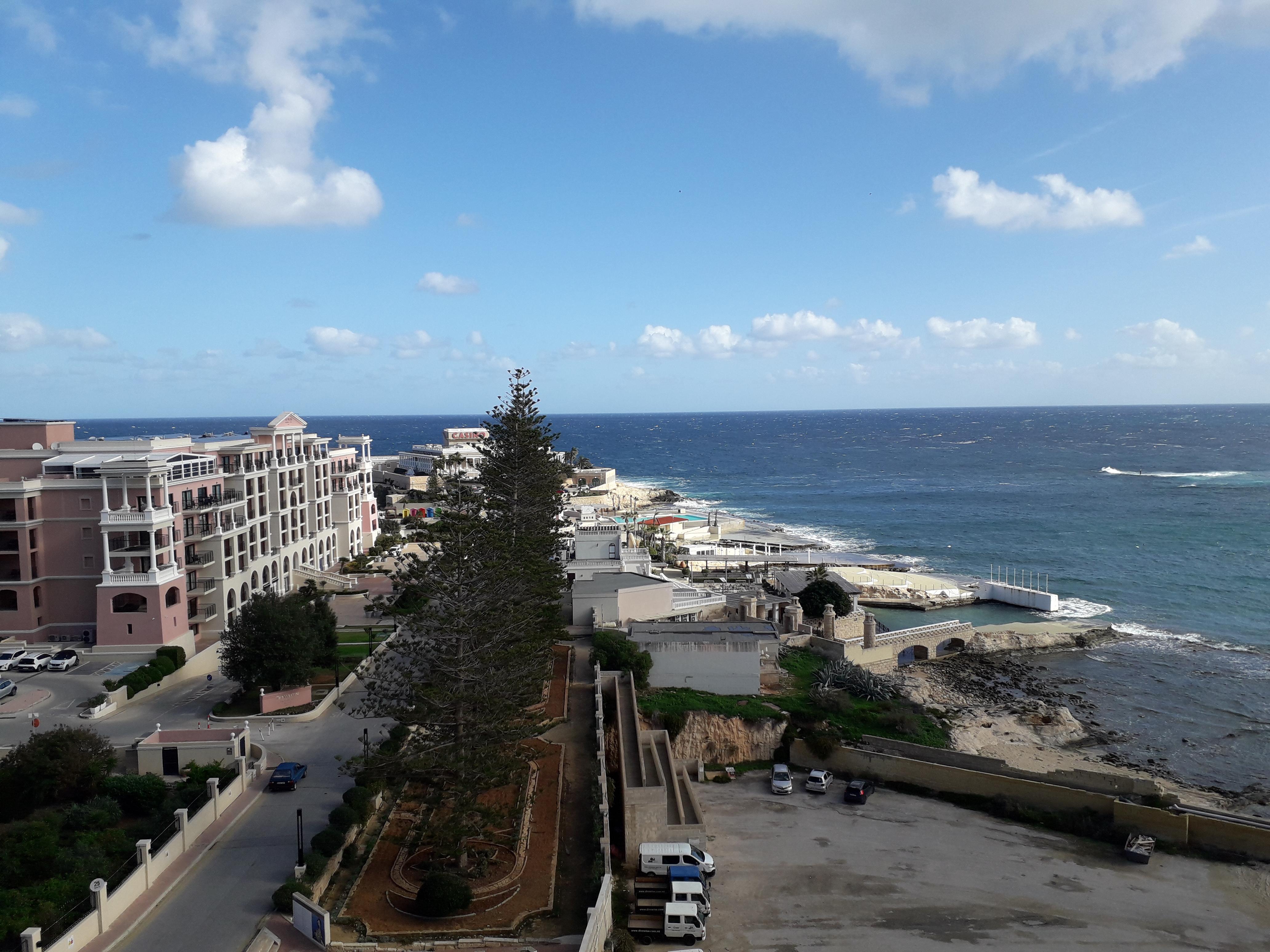 View of the Dragonara hotel and casino from the balcony