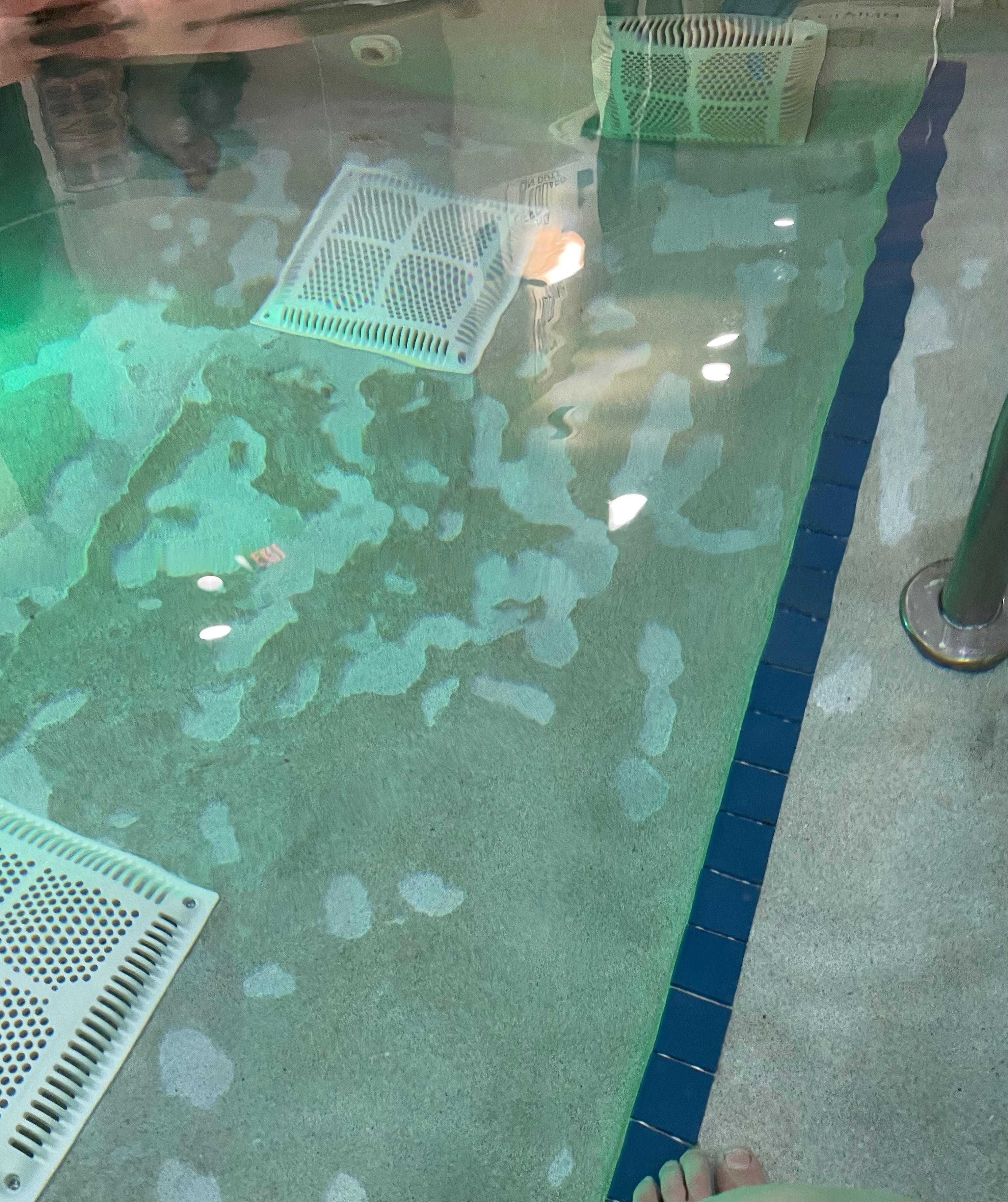 Bottom of hot tub. Hopefully they can redo soon.