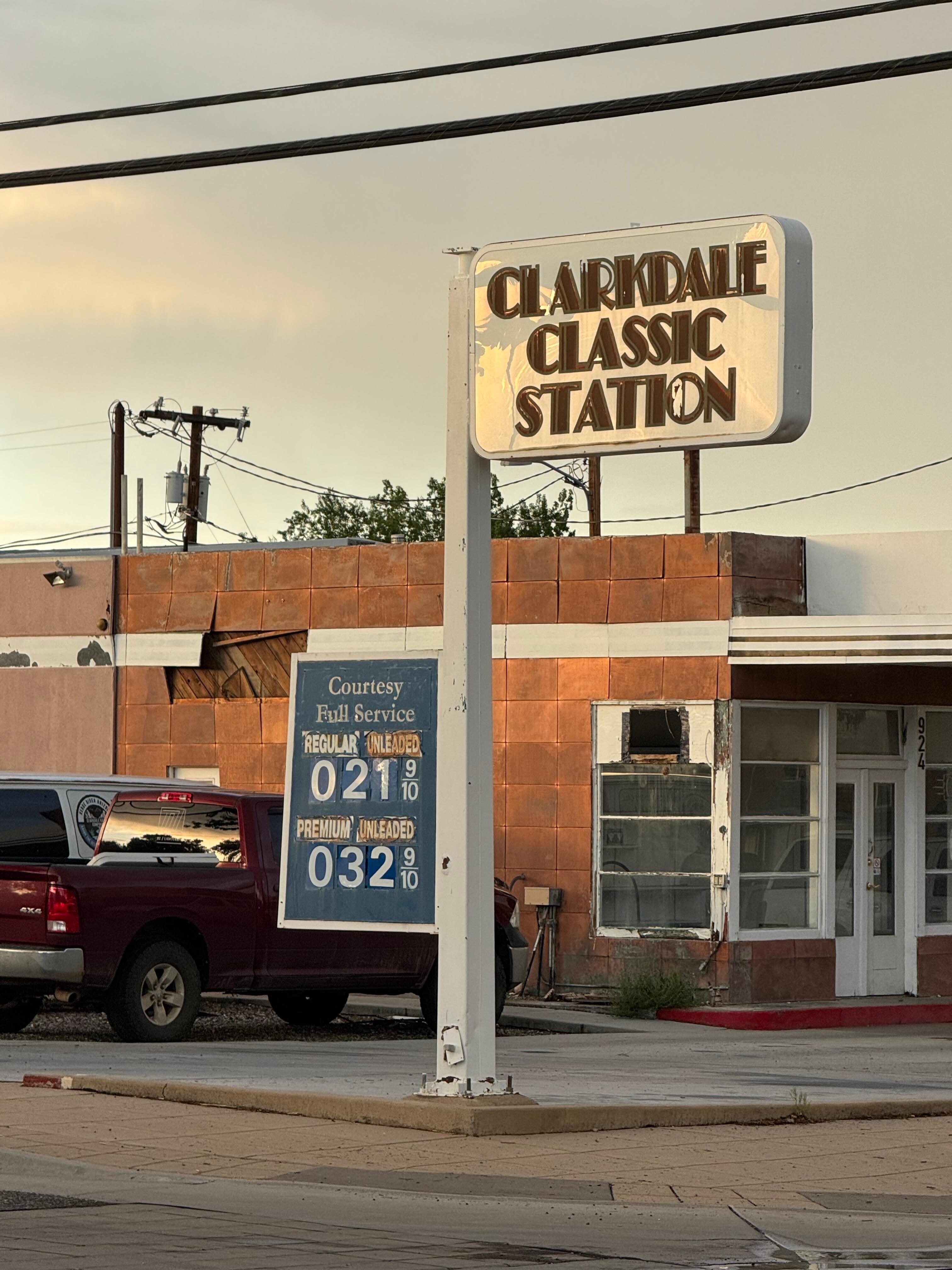 Adorable gas station literally around the corner from the hotel!
