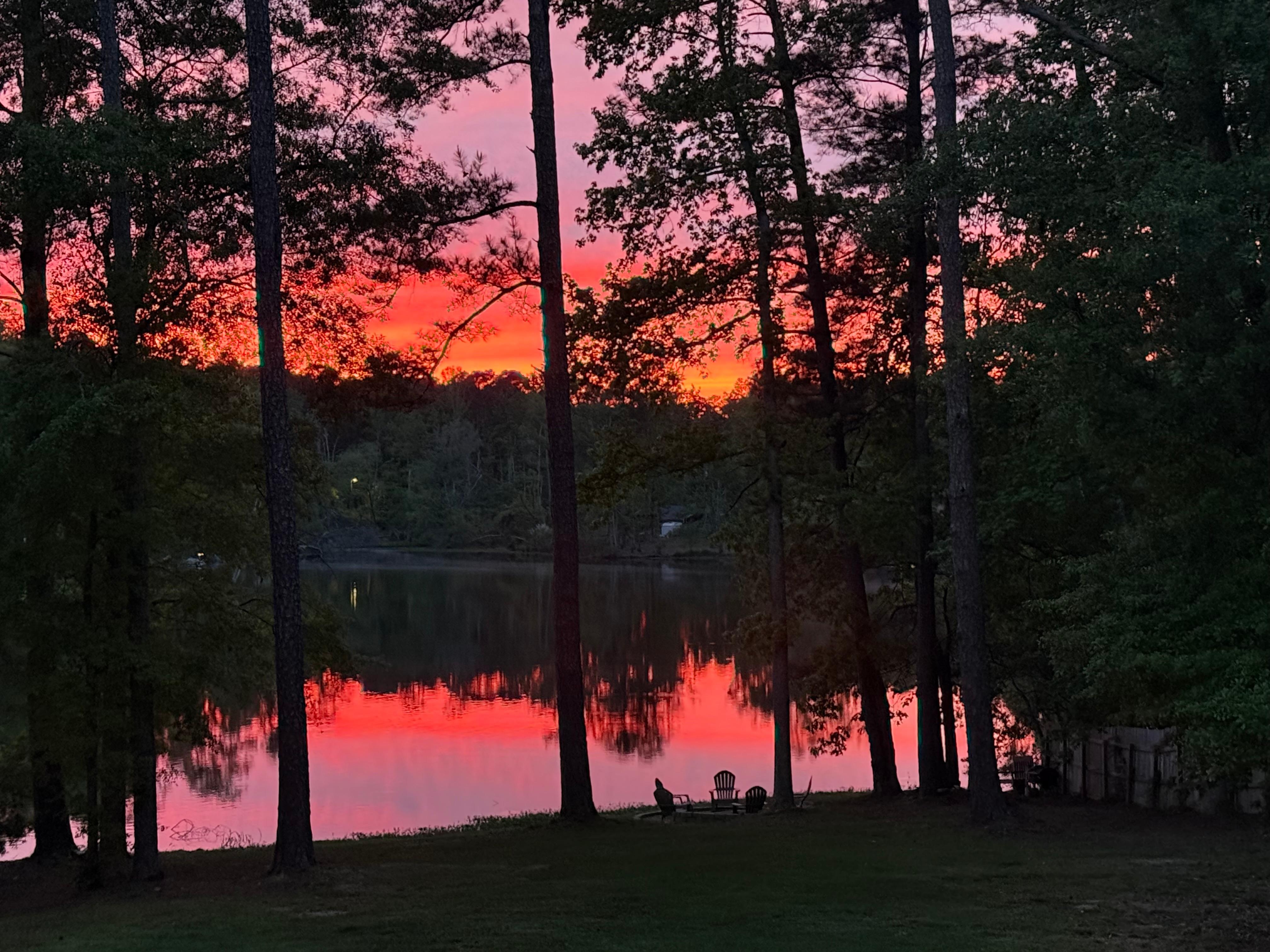 Beautiful sunset from the deck!
