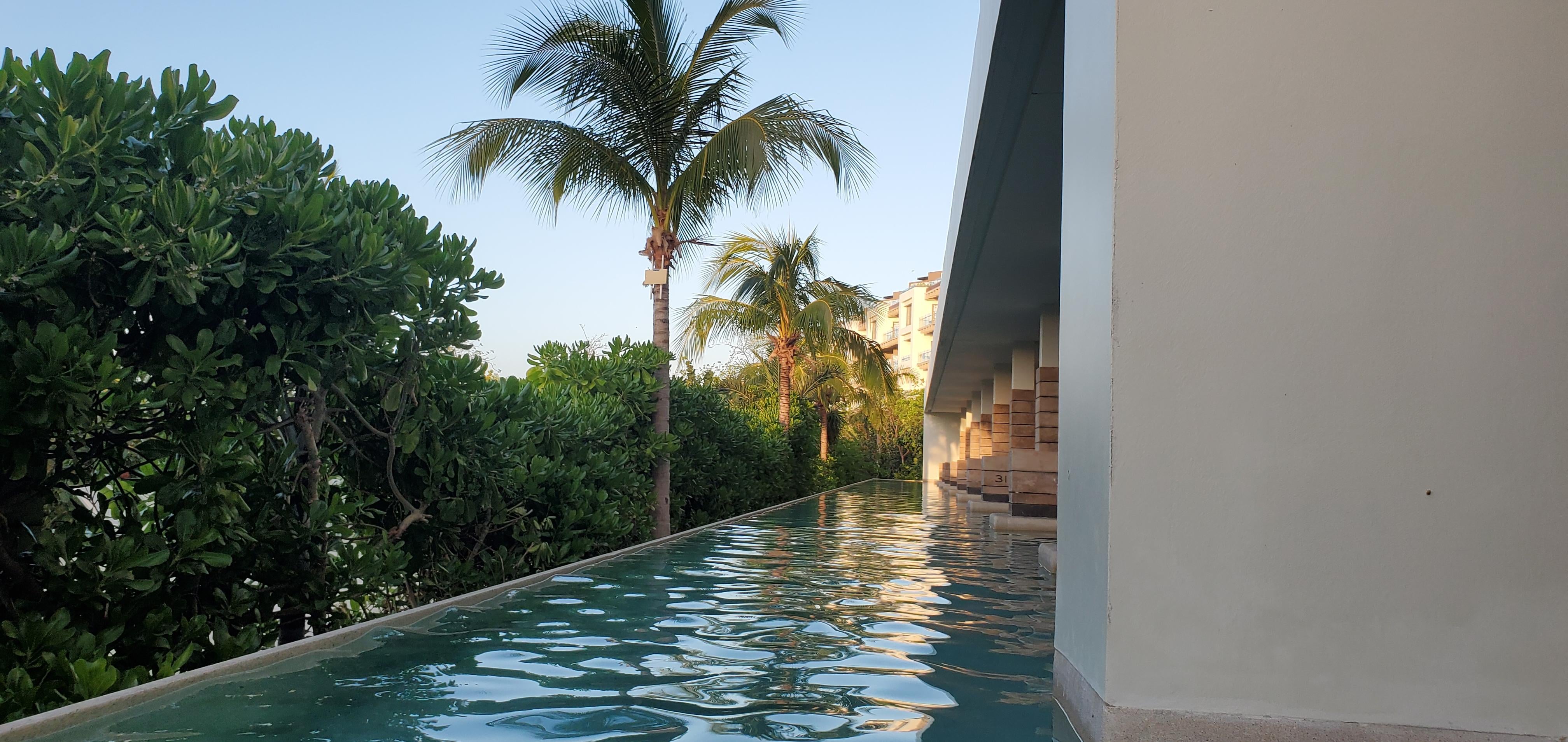 Swim pool in the room.