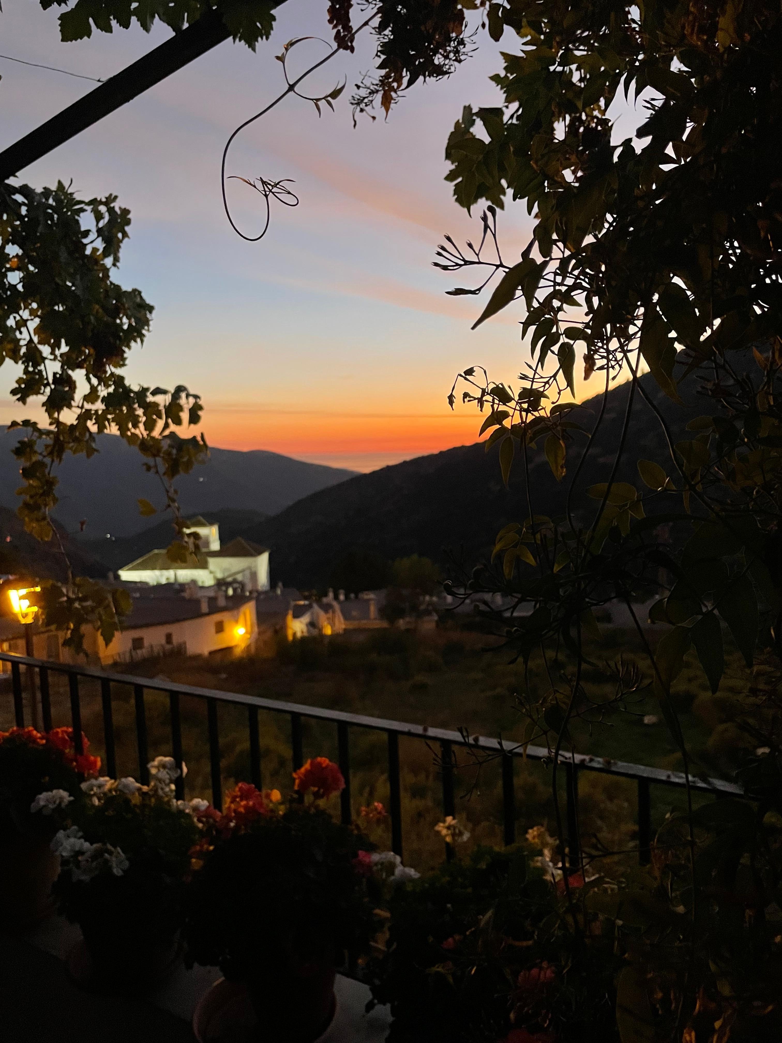 Sunset from the veranda.