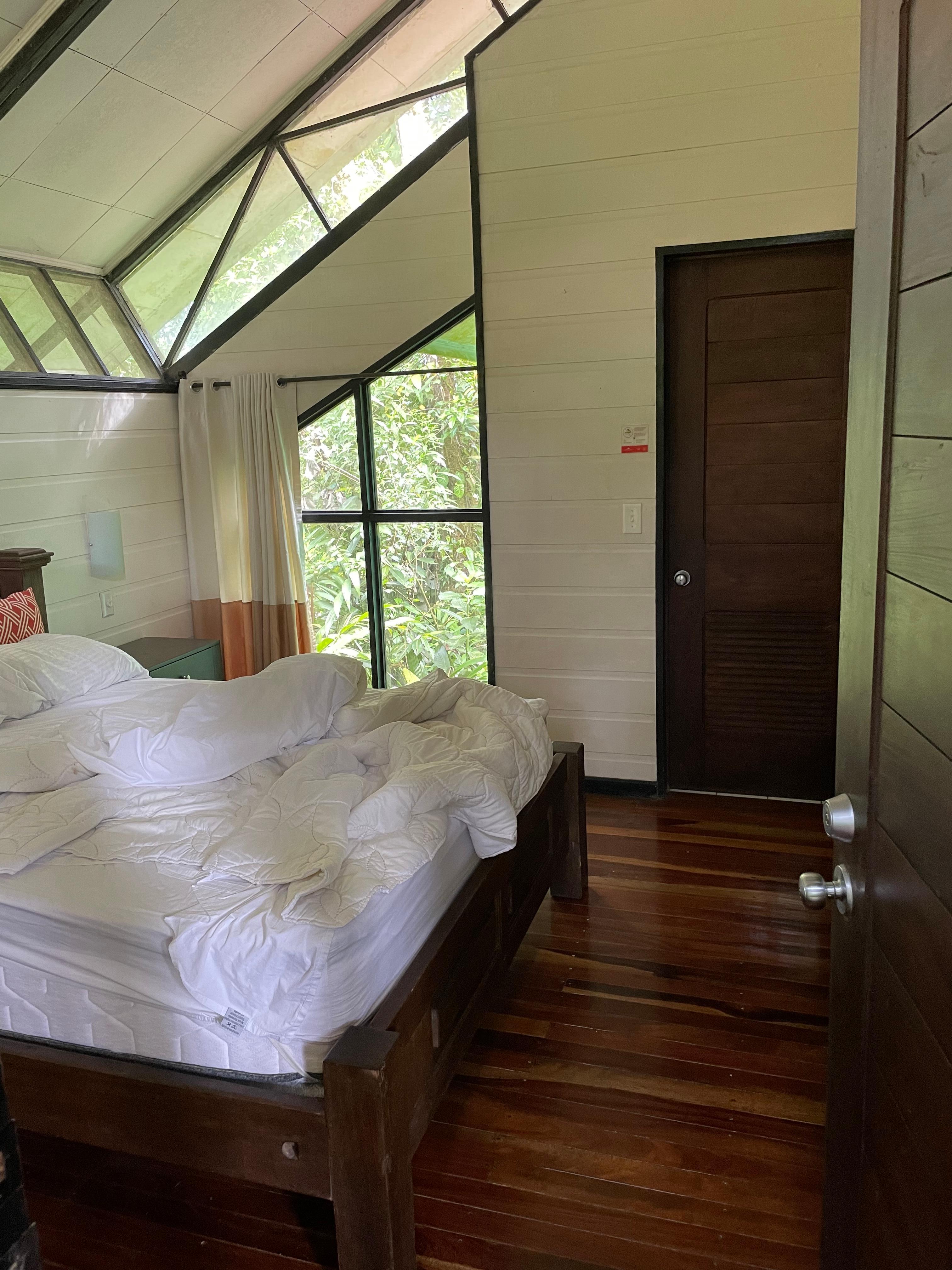 Only a bed and bathroom. Fine for jungle life but not for the price. 