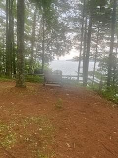 One of several outdoor sitting areas