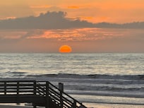 Sunrise view from front porch.