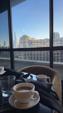 Breakfast buffet was excellent. Great view and comfortable atmosphere.