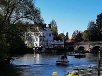 View across the Thames to the hotel