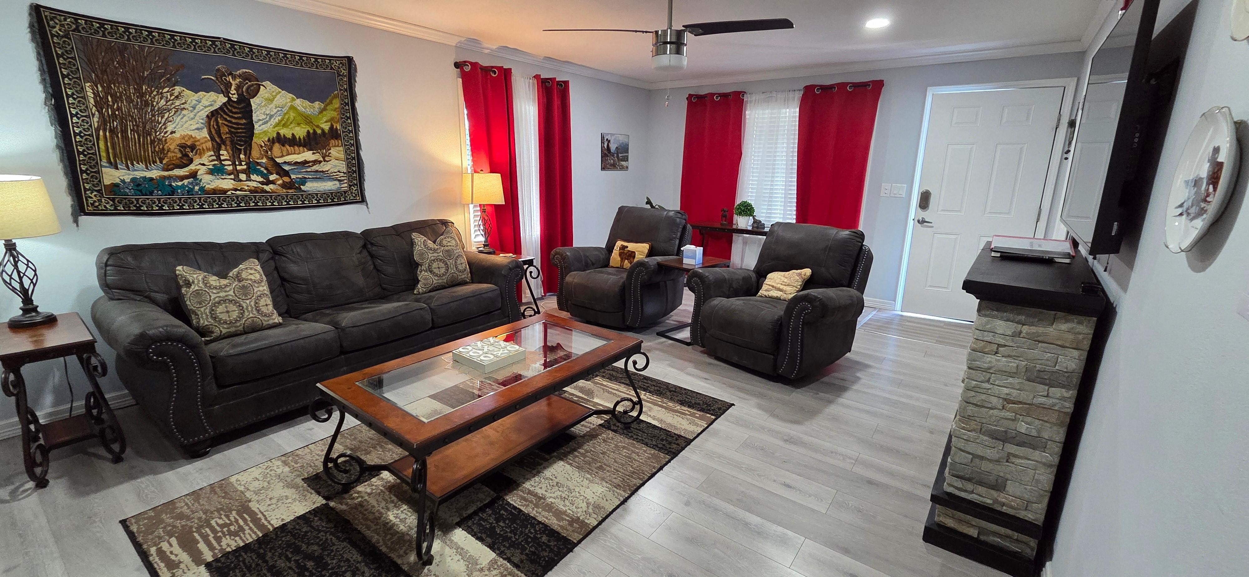We loved the updated living room furniture!