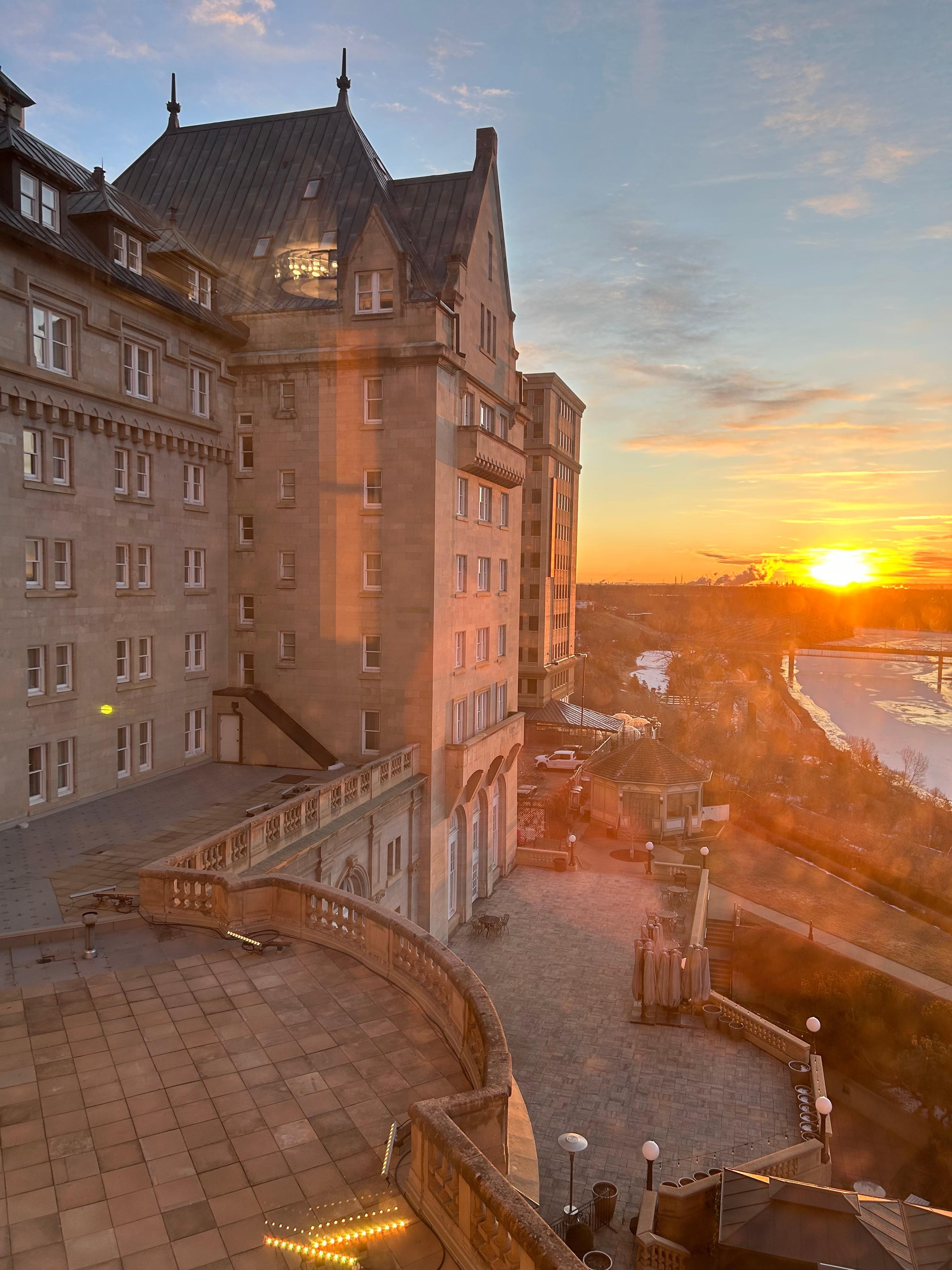 Morning view from the room. 