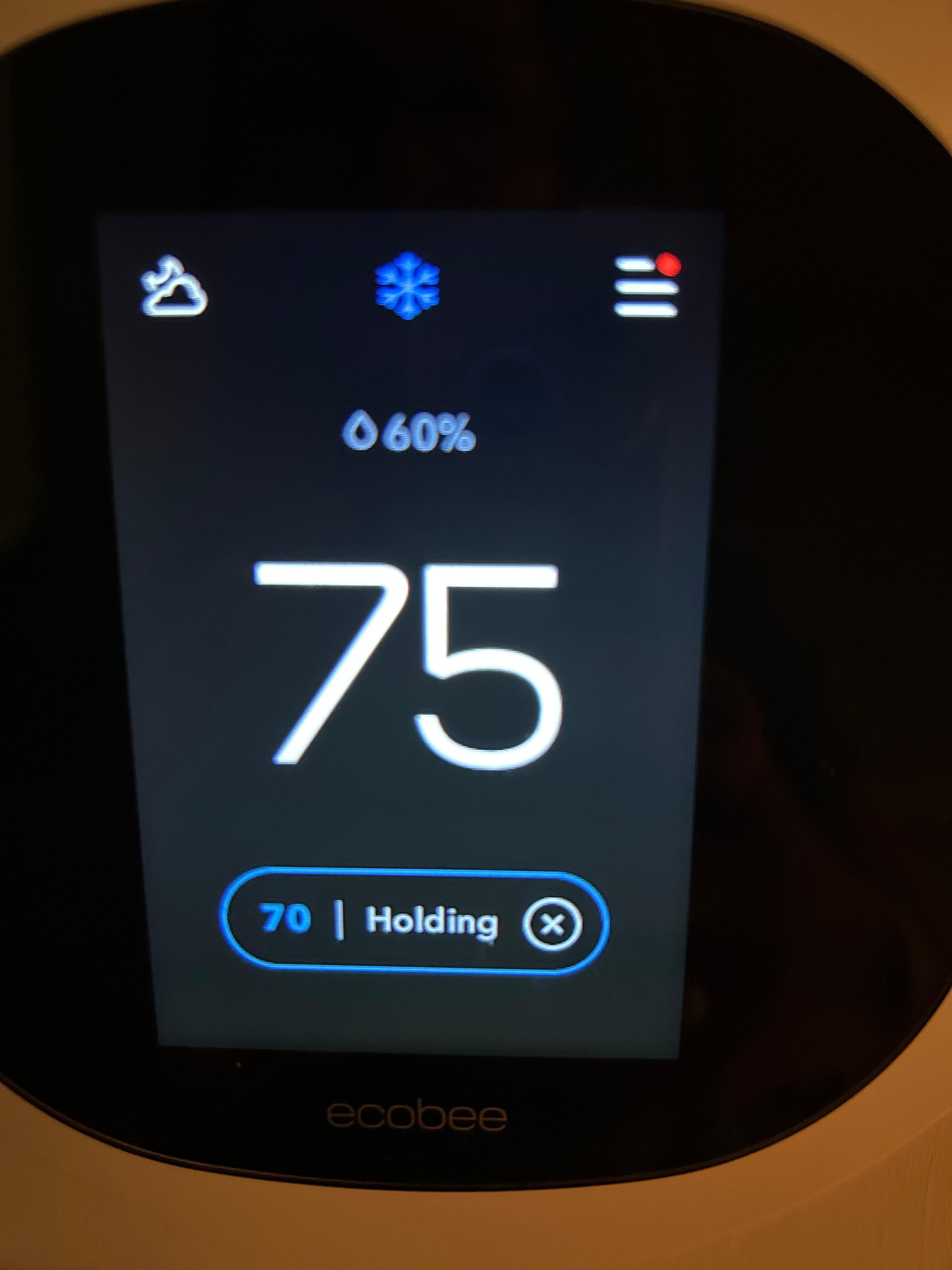 It was 75 when we arrived.