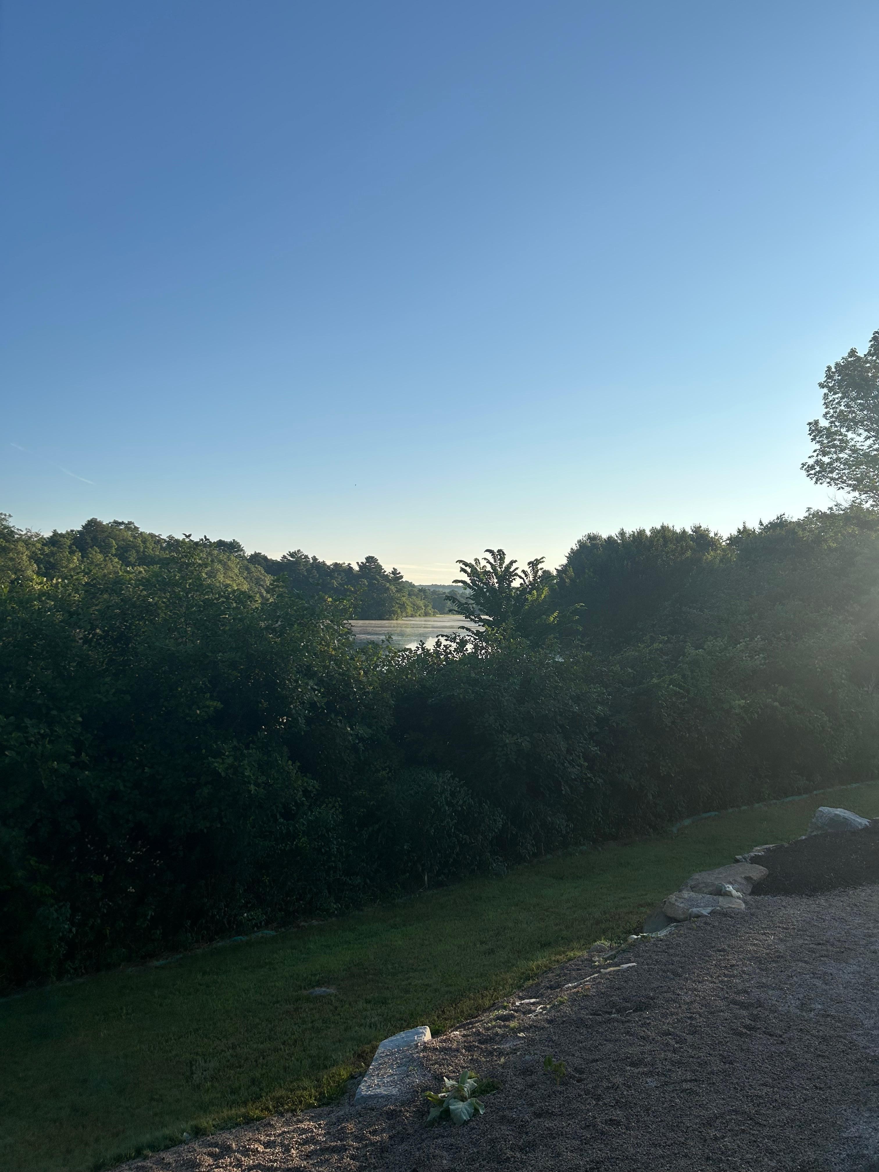 The river behind our room