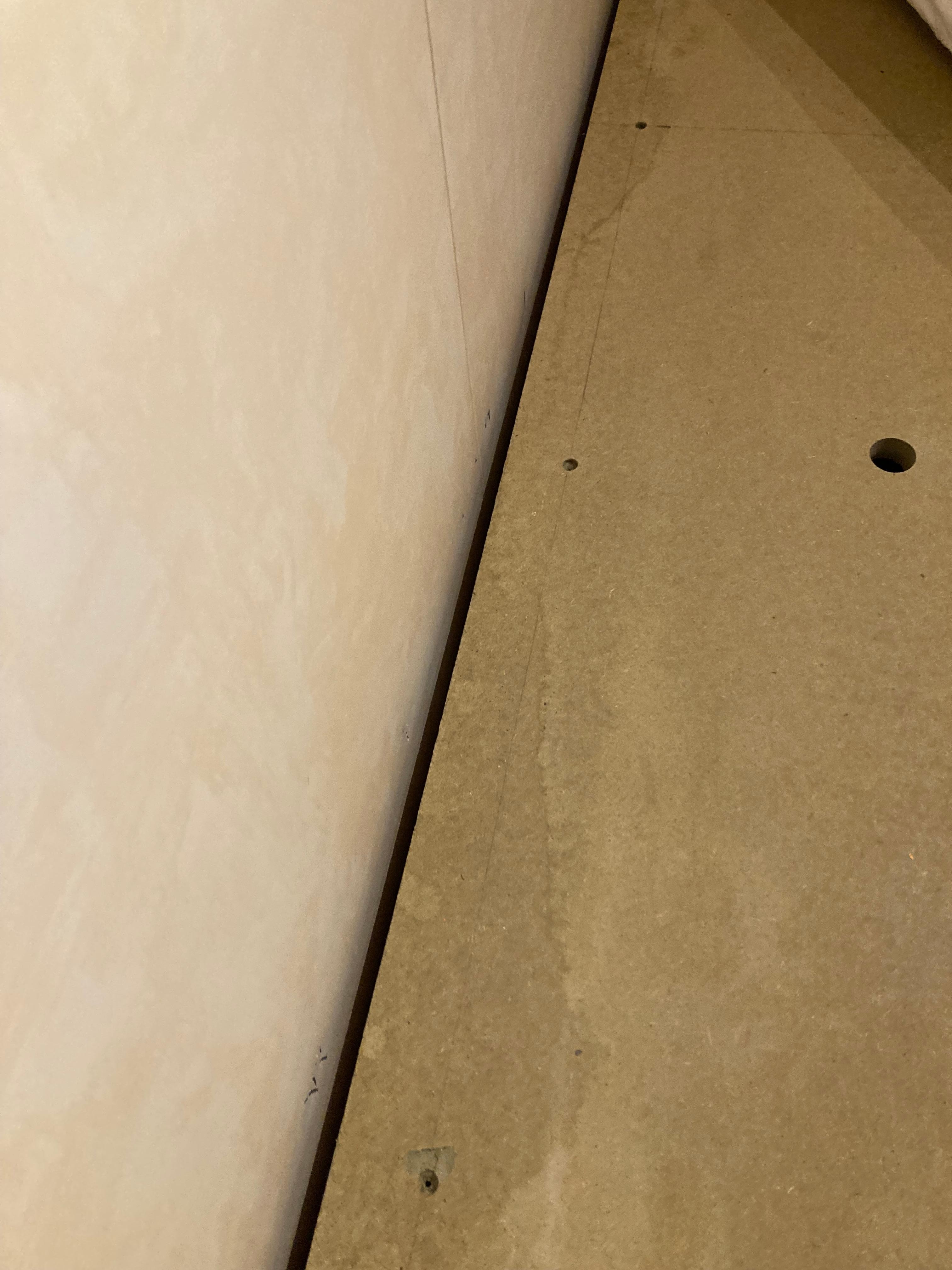 Where phone got stuck. Needs sealing so nothing can fall through 