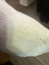 My socks minutes after walking into the room