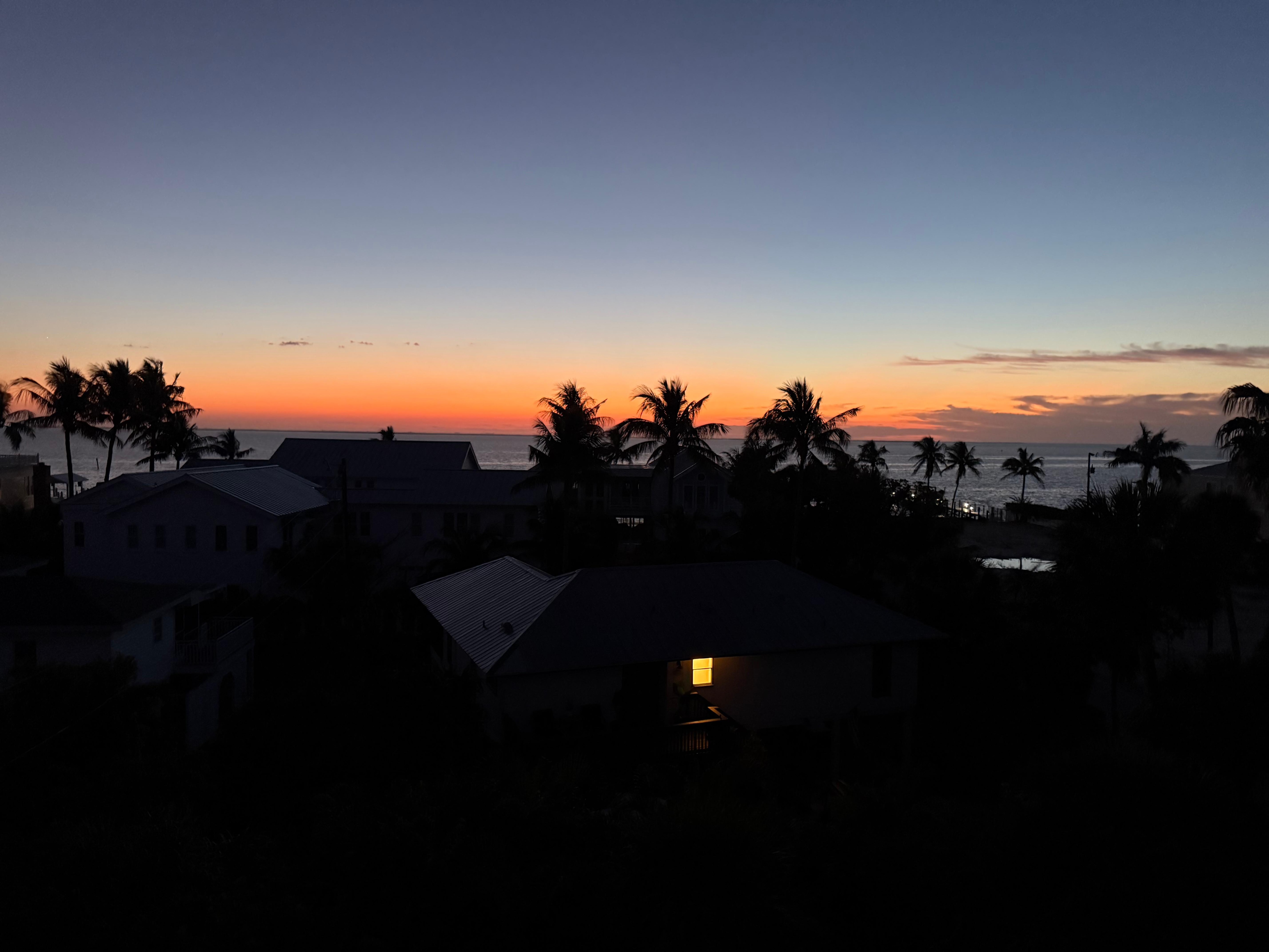 Sunrise from the top deck.