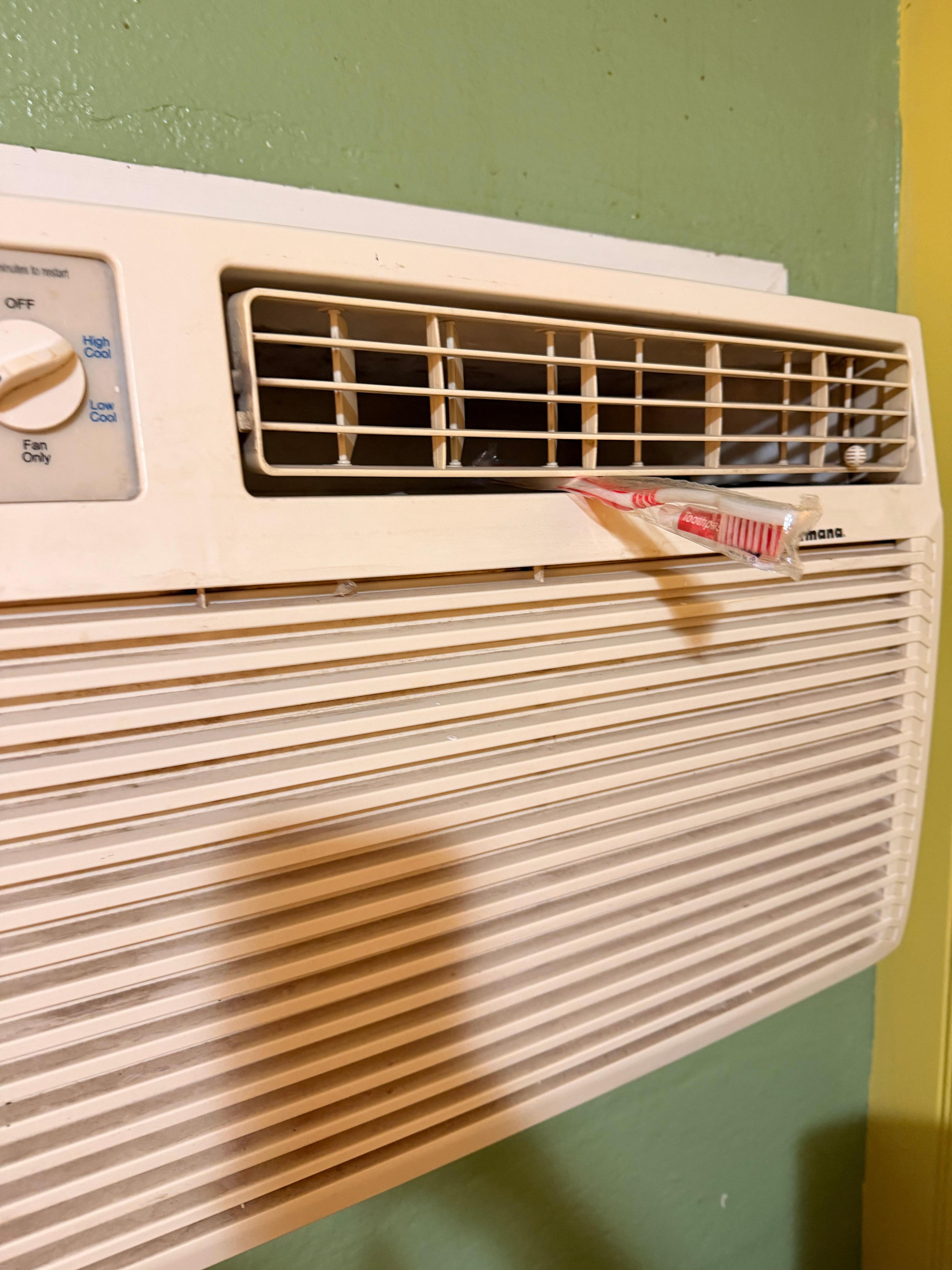 Plastic ware holding the vent upright 