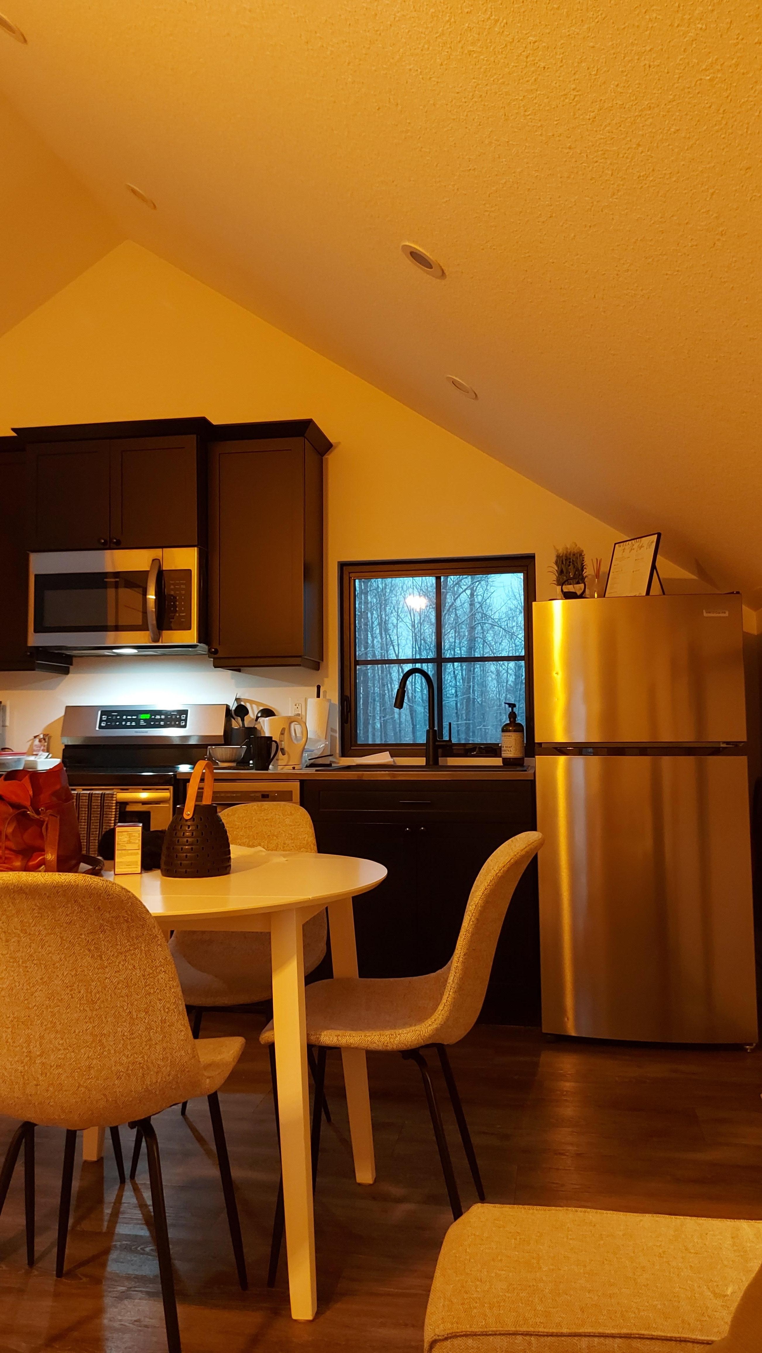 Soft light, kitchen area