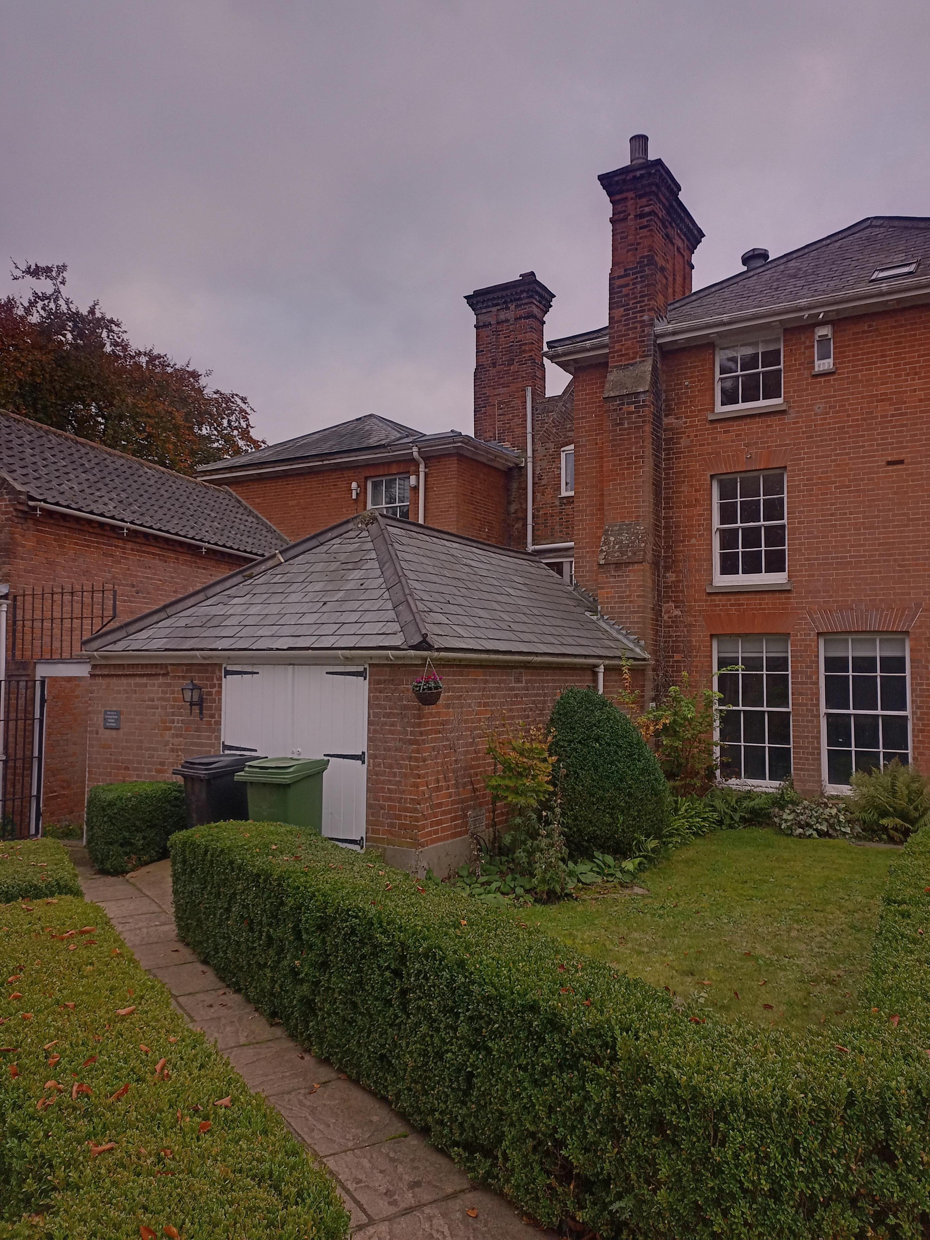 Lovely walk through the garden to our apartment 