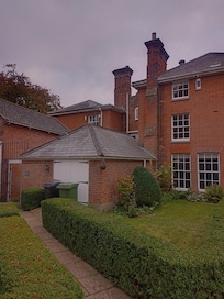 Lovely walk through the garden to our apartment