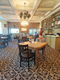 The dining room, beautiful old building.