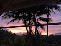 Sunset from the hamac on the terrace