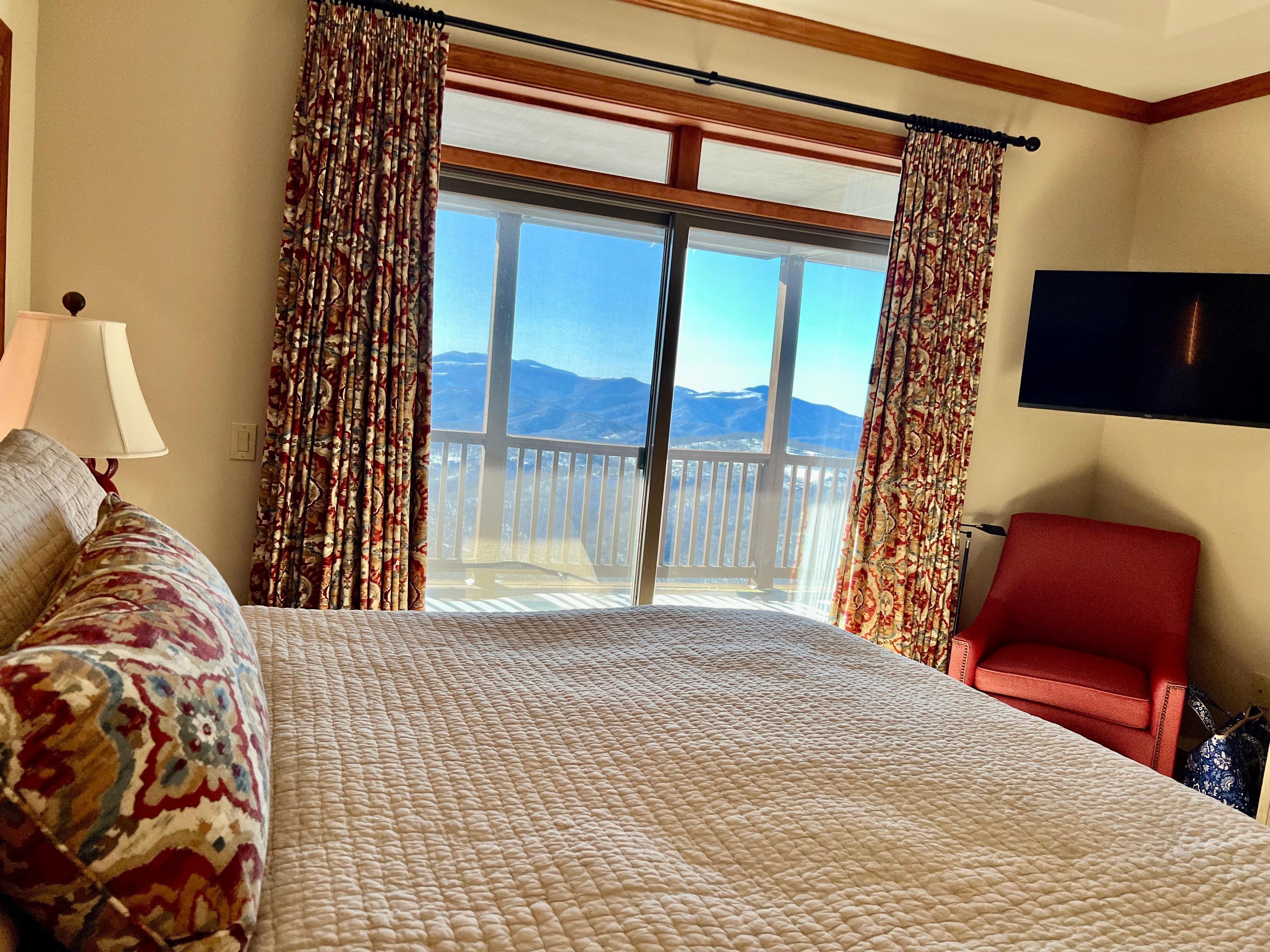 Master bedroom with view