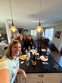 Welcoming our nieces. That’s me hiding behind the light shade! Lol, oh well. We had a wonderful time. Highly recommend this home!
