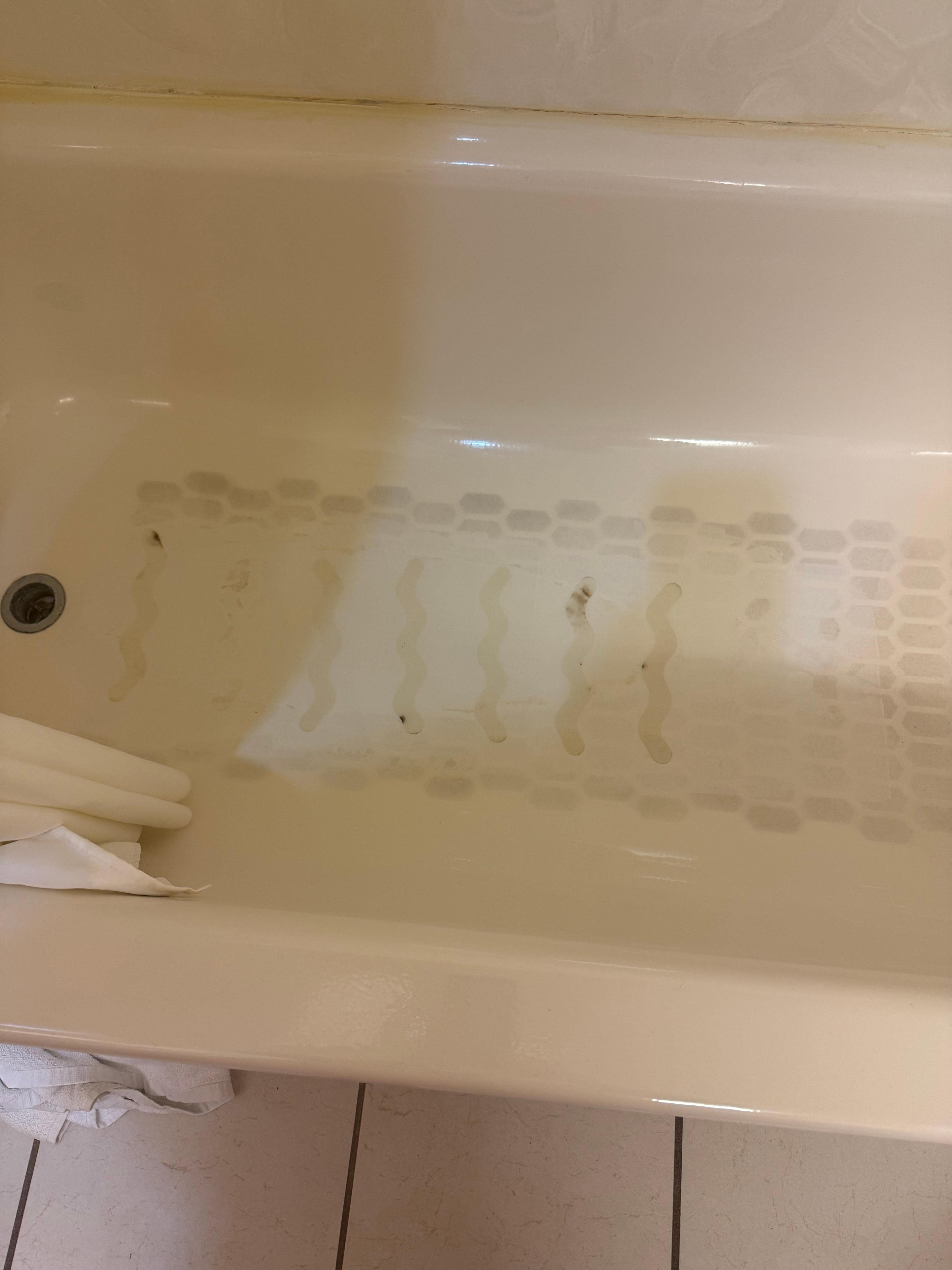 Mold in the tub. 
