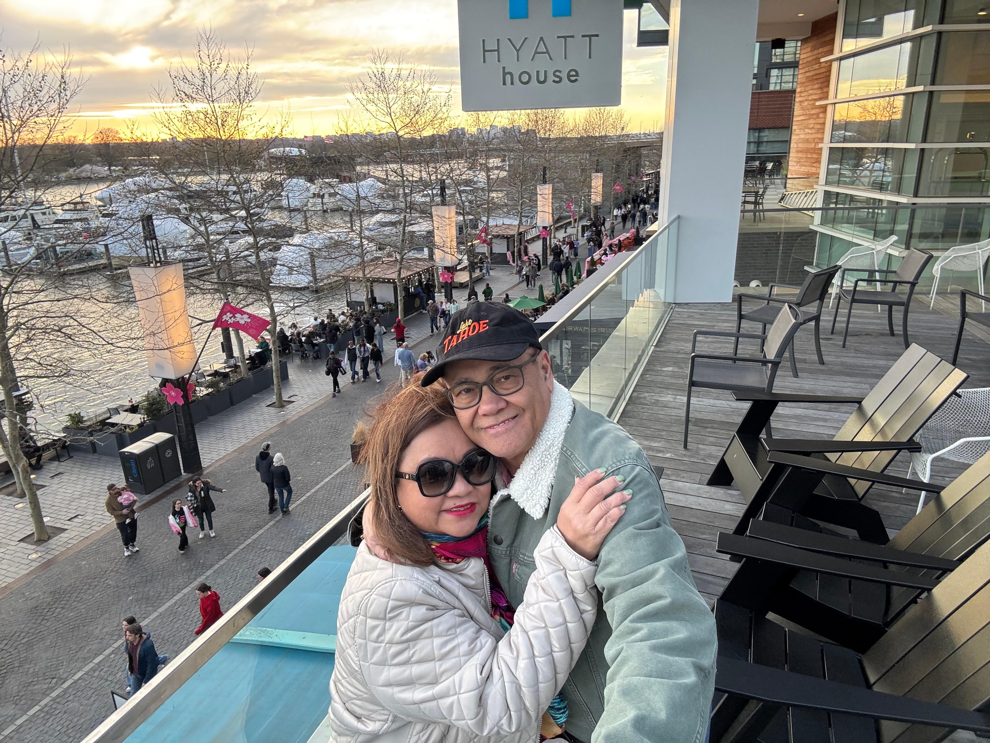 Sunset taken at the Hyatt House garden 